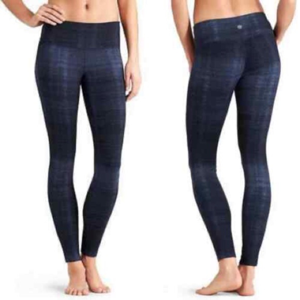 ATHLETA deep indigo blue Icy Chaturanga mid rise tight leggings S